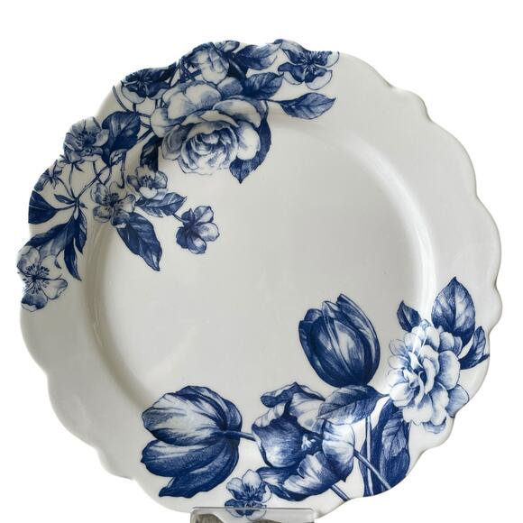 Rachel Ashwell Farmhouse Blue Floral Melamine Salad Plates 9in Set of 4 NEW - Picture 8 of 15